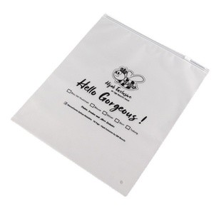 Custom Printed Logo Waterproof T-Shirt Bags with Resealable Matte Frosted Zipper for Clothing and Socks Packaging