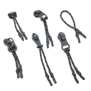 Custom Plastic PVC Clothing Zipper Pull Overcoat Silicone Printed Customized Brand Emboss Logo Zipper Slider for Garment