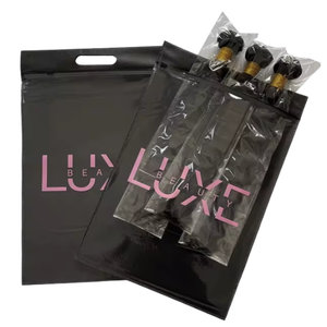 Wholesale Custom Logo Recyclable Compostable Matte Black PE Slider Zipper Bags for Supermarket and Clothing Packaging