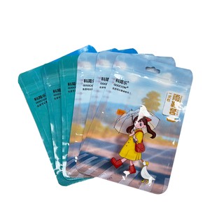 Custom logo Design Printing Mylar Plastic Packaging Accessories with Zipper