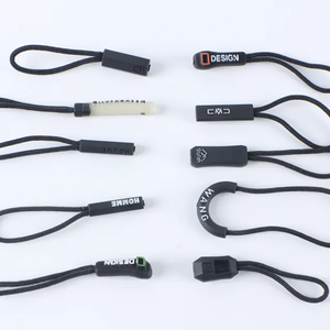 2025 New Custom logo Zipper Puller Rope Garment Zipper Puller Slider Brand Logo