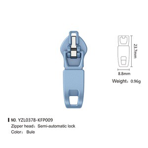 Custom Logo Zinc Alloy Zipper Slider Semi-Lock Nylon Material Supply Customers