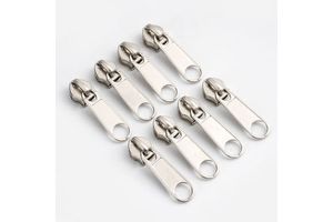 Wholesale Customized Metal Nickel-free Stainless Steel Pull Block Metal Non-lock Zipper for Bags Clothing