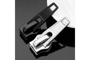 Factory Price Custom Made Auto Lock Metal Zipper Slider Puller Rectangle Zipper Pulls 3# 5# for Trousers