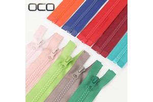 OCO Zipper Manufacturer Custom 5# 8# Plastic Resin Zipper Quick Opening Zipper for Outdoor Sportswear