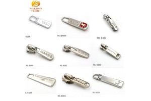 Zipper Puller Slider Brand Logo, Bag Zipper Head Puller Custom Zip Puller, Garment Metal Zippers For Handbags Nickel, Or Custom