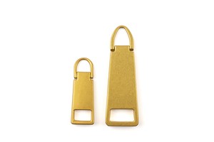 Customize Dull Gold Blank Metal Zipper Pull for Bag Clothes Purses