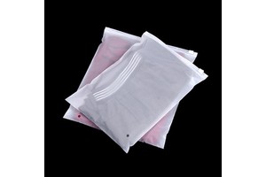 Biodegradable Custom Logo Slider Frosted Clothing Bags Transparent Packaging Zipper Lock Plastic Clear Plastic Bag with Zipper