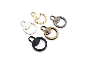 Hengda Factory Customized Zinc Alloy Ring and Slider Removable Metal Zip Puller Detachable Zipper Head