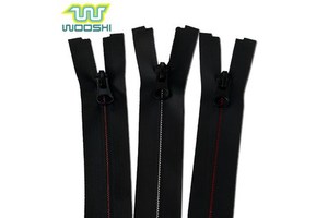 2024 High Quality Nylon Leather Jackets with Open-End Zipper Customized Silver Waterproof Plastic Fashionable Teeth Design