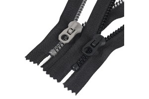 Custom Logo Size Black for Vislon Zipper Open-End Accessory with 5# Puller for Bags Tent Plastic Resin Zipper