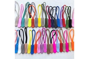 Custom Brand Logo Different Shape Soft PVC TPU Silicone Zipper Pull for Clothing With Embossed and Print Technique