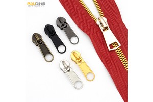 Custom Auto Lock Stainless Steel Zipper Sliders with Brand Logo for Garment & Bags - Durable Metal Plating