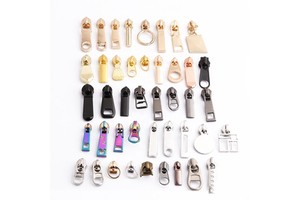 New Design Gold #5 Zip Sliders Custom Logo Puller Zipper for Bags Zipper Puller