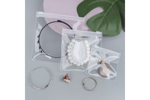 Custom Printed Logo Slider Matte Self Seal Zip Lock Jewelry Packaging Pvc Resealable Zipper Ziplock Plastic Bags With Logo