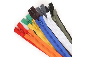 Eco-Friendly Nylon Coil Closed End Zippers Customizable 3 Gauge 4" 6" 8" 9" 14" for Bags Garments Shoes Home Textiles