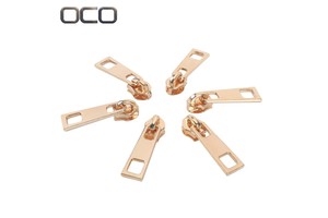 OCO Gold 5#7# Zipper Head Metal Zipper Slider Fastener Unlocked Nylon Zipper Puller Head