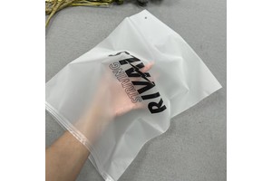 Customized Logo Printed Matte Frosted Transparent Swimwear Clothes Packaging Zipper Closure Plastic Ziplock Bag
