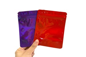 Mylar Bag Food Storage Bag 3.5G Thickness Smell Proof Resealable Colored Stand Up Aluminum Foil Zip Lock Packaging Bag