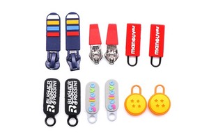 Manufacturer Customised High Quality Zipper Puller Custom Logo 3D Cute Character Soft Silicone Zipper Pull Tabs Cord Puller