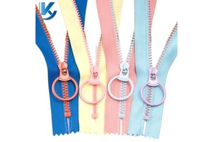 KOUYI Wholesale 5# Candy-Colored Auto-Lock High Quality Plastic Resin Zipper for Bags Clothing Shoes