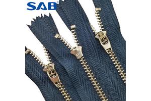 For SAB Metal Closed End Pants Jacket Self-Locking Clothing with Zipper
