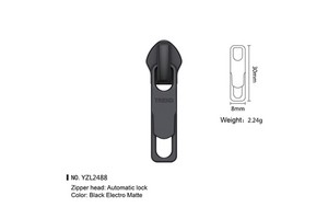 Custom Logo Zinc Alloy Zipper Slider Semi-Lock Nylon Material Supply Customers