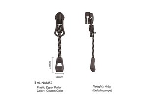 Customizable Zipper Bag Garment Clothing Accessories Durable Silicone String Puller Made of Plastic TPU PVC