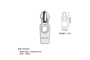 Custom Logo Zinc Alloy Zipper Slider Semi-Lock Nylon Material Supply Customers