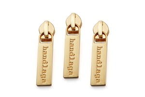 Golden Plating Zinc Alloy No.5 Zipper Puller Handbags Customized 5# Gold Metal Zipper Pull Slider for Bags