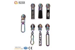 CHENQI Custom Rainbow Color Creative Pattern Zinc Alloy Zips Puller Auto Lock 3# 5# 8# Plating Zipper Puller Slider