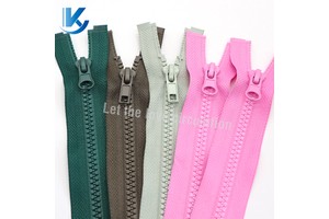 Eco-Friendly Zipper Manufacture Fancy #5 Open End Zip Colorful Plastic Resin Zipper for Clothes