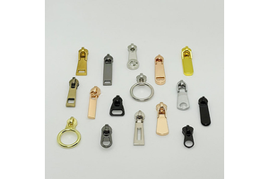 Custom High Quality Plating Big Brand Alloy Accessories Zipper Puller Slider Laser Engrave Logo for Bags, Garments, Shoes, etc.