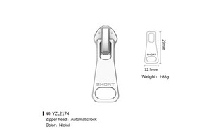 Custom Logo Zinc Alloy Zipper Slider Semi-Lock Nylon Material Supply Customers