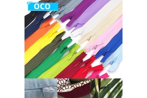 Wholesale Close-end Zipper Multi-color Zipper B2B Clearance Sale 3# Nylon Invisible Zipper for Garment_pillow_bags_home Textile