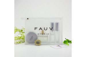 Zip Lock Frosted Plastic Slider PVC Zipper Packing Bag Swimwear Cosmetic Bag for Underwear Clothing