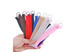 Direct Factory 3# Ring Circled Slider Plastic Zipper Decorative Sewing Bag Garment Accessories Multi-color Tape Heavy Duty