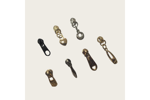Factory Custom Gold Plated Metal Zip Head Puller Zinc Alloy Aluminum Zipper Slider for Handmade Purses Luxury Handbags Garment