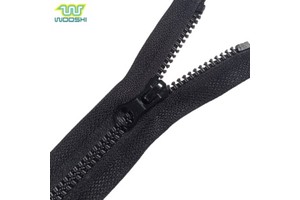 5# Black Dynamic Auto-lock Slider Thumb Puller Open-End Resin Plastic Zipper with Common Teeth Dynamic Teeth