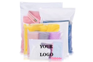 Custom Logo PE Polybags Zipper Bag Type Ziplock Pouch for Swimwear Clothes T-shirts for Garment Packaging