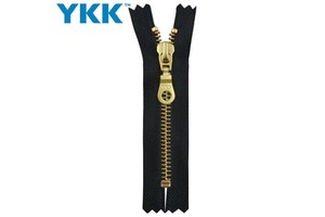 For YKK 5# Golden Long Chain Metal Zipper Durable Nylon Material for Clothing Accessories