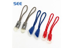 TPU Slider Zipper with Locking Zipper Pull Durable Plastic Zipper Puller Design