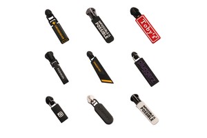 Own Brand Name Logo Metal Slider Zipper Puller Slider Rubber Zipper Pull for Handbag