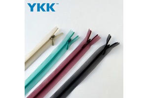 For YKK #2 Invisible Nylon Conceal Zipper 600 Colors Closed-End for Wedding Dresses Ball Gowns Bags Home Textiles