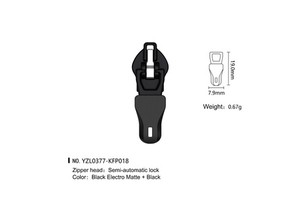 Custom Logo Zinc Alloy Zipper Slider Semi-Lock Nylon Material Supply Customers