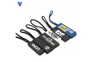 Custom PU Silicone Zipper Puller Slider for School Backpack and Bag