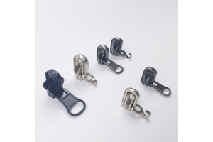 Two-Sided Rotating Auto Lock Zipper Slider Puller Nylon Parts Plating Metal Zinc Alloy Invisible Waterproof Two-Sided Slider