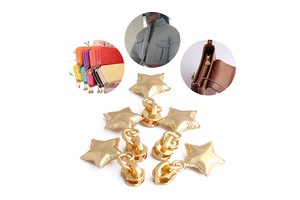 Custom New Design Stars Zipper Puller for Bag 3D logo Metal Zipper Slider