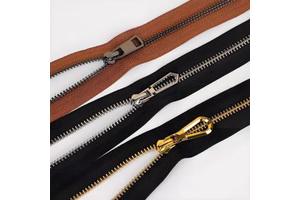 Colorful Custom Pocket Zipper Brass Puller Head Close End Sewing Metal Zipper for Cycling Sport Zipper #3#5#8