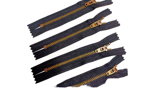 Custom European Style No. 3 Y-Type Teeth Zipper High-End Fashionable Metal Zipper for Clothing Bags Closed End